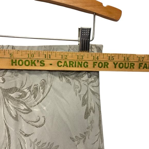 Vintage Y2K Large Long Skirt Gray Embroidered Classic 90 Normcore Maxi Academia - Picture 5 of 8